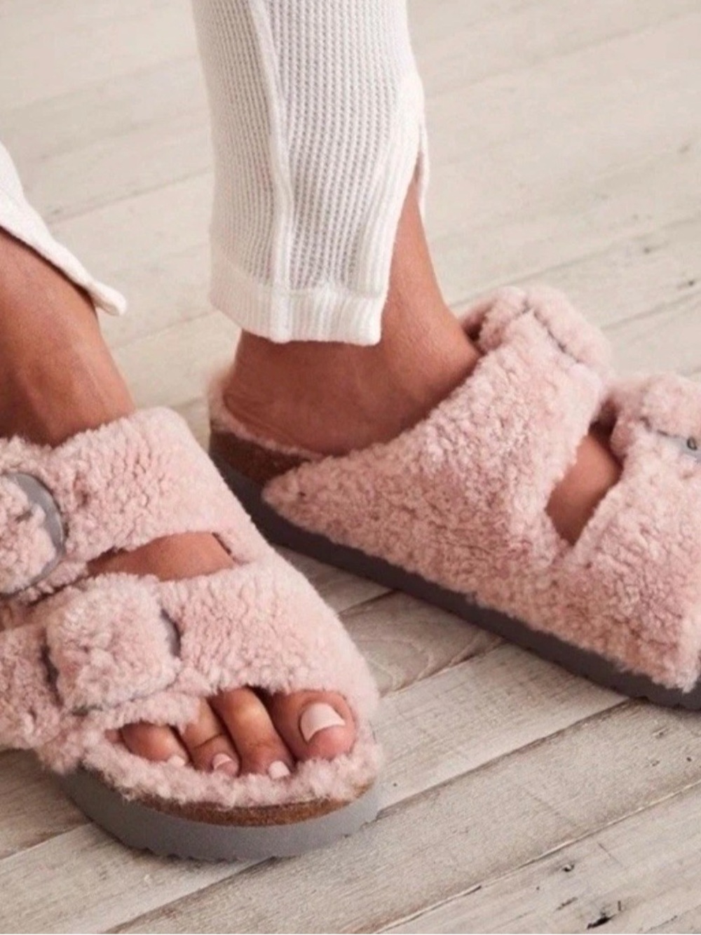 BIRKENSTOCK Papillio Teddy Arizona Big Buckle Shearling 37 N